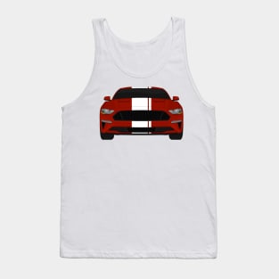 Mustang GT Rapid-Red + White Stripes Tank Top